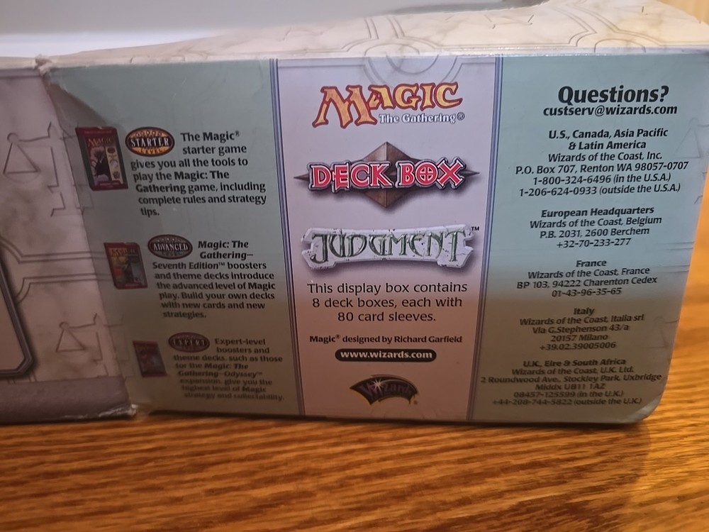 NEW SEALED! Judgement Deckbox 2002 Magic The Gathering RARE!