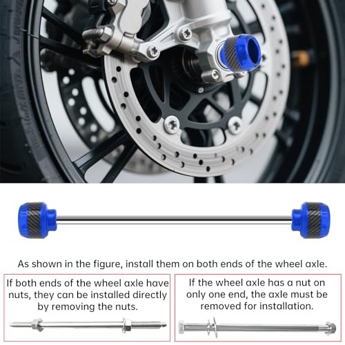 Windance Front Rear Fork Frame Sliders Wheel Crash Protector Falling Blue