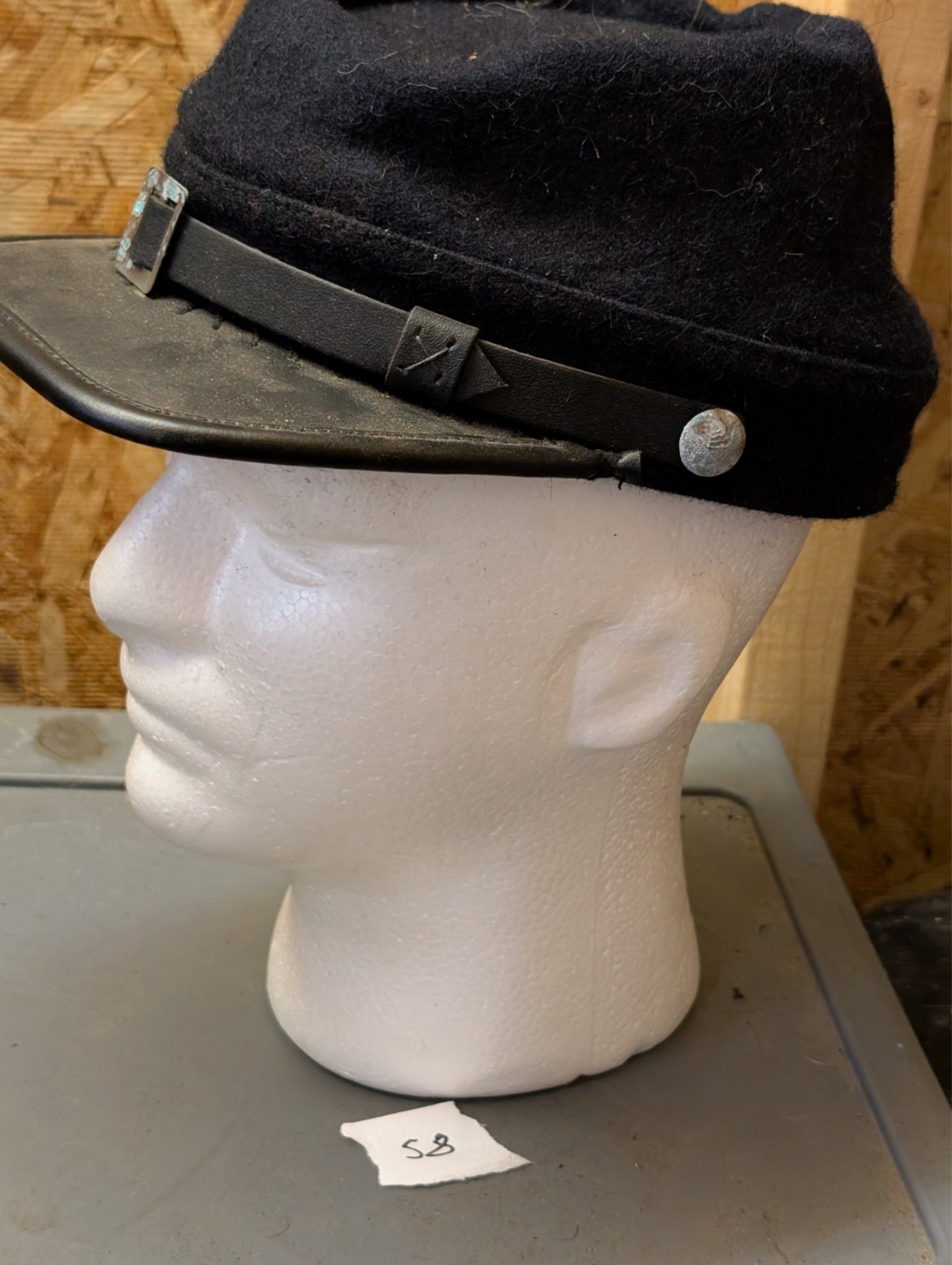 Civil War Kepi Forage Cap Hat Union US with Tag Old Reproducton sz 58