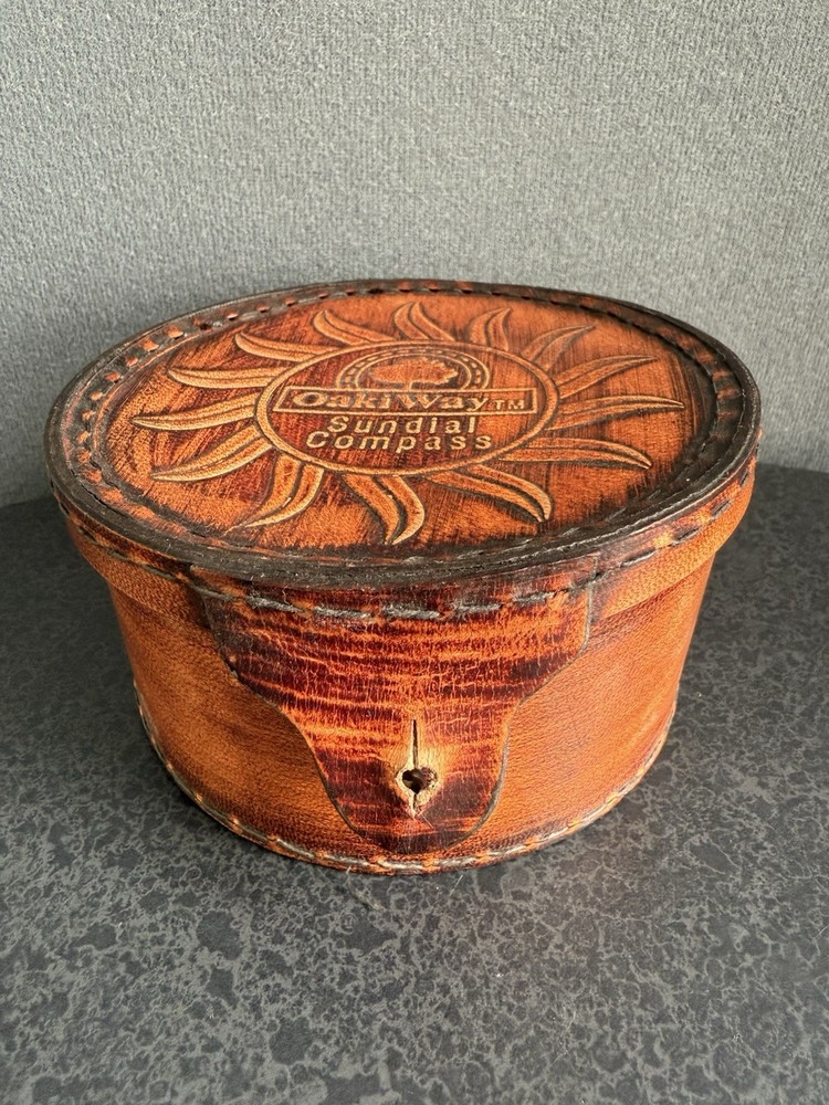 Oakiway Leather Sundial Compass Case 4 1/2” Case Only