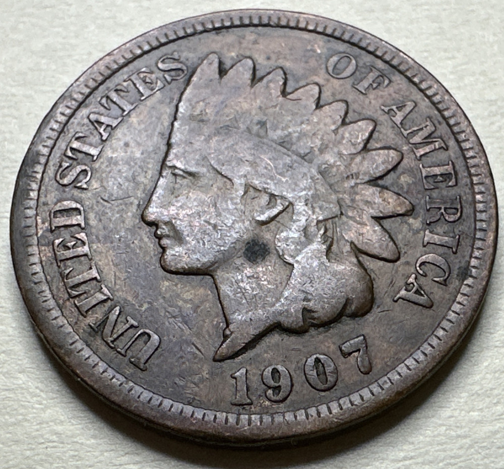 1907 1C BN Indian Cent Penny 620X