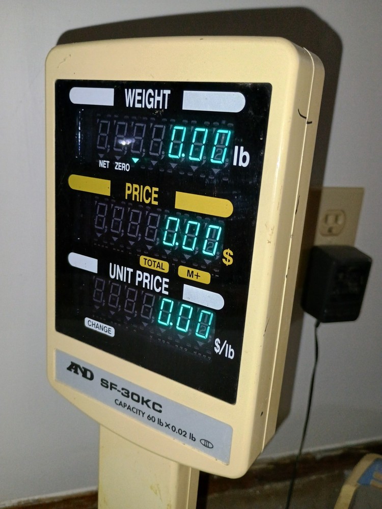 A&D SF-30KC 30 lb Programmable Digital Weighing / Sales Scale