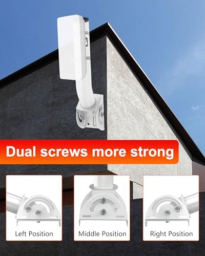 Wireless Bridge Mount, 12 in 160° Adjustable J Pole Bracket for Outdoor Use