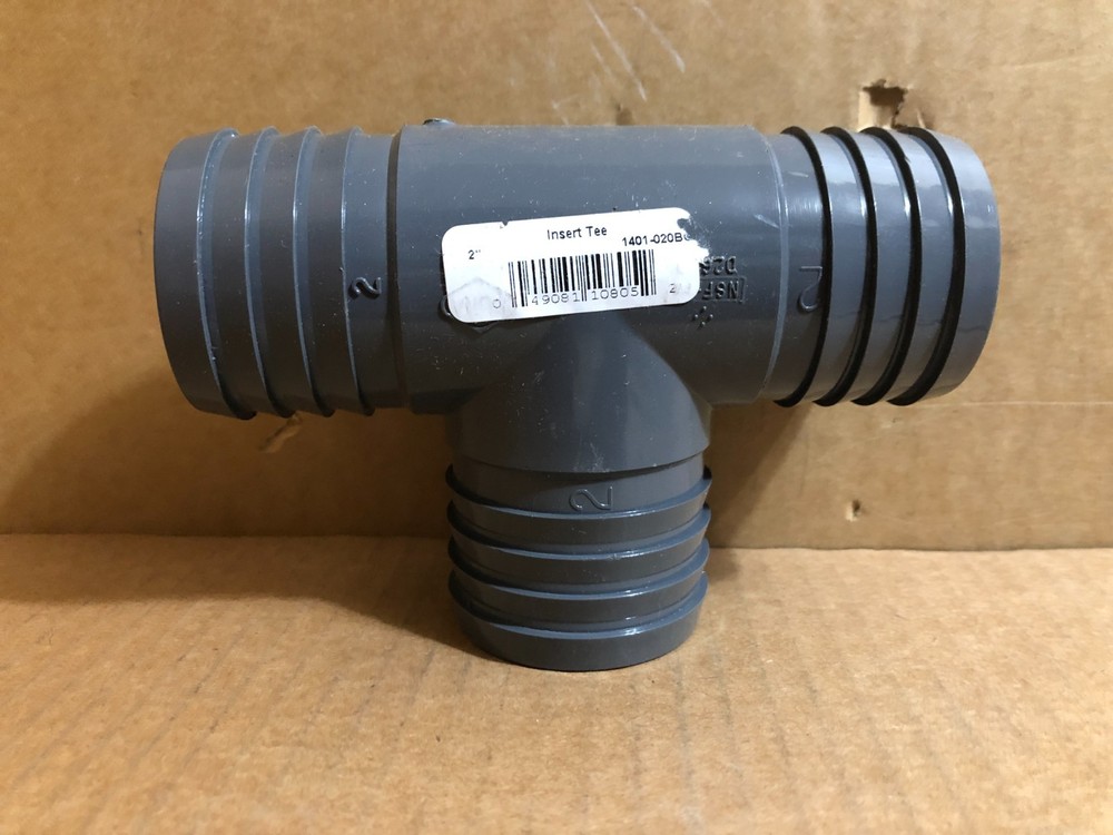 DURA - PVC Insert Tee - 2" Barb, Model 1401-020, Qty 20 **