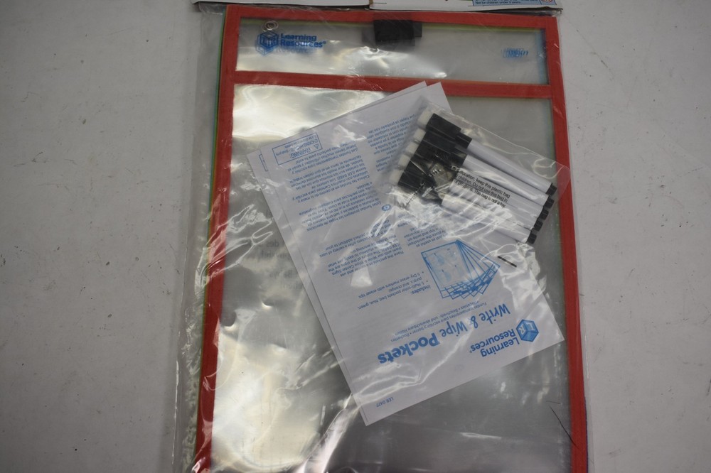 Learning Resources Write & Wipe Pockets 10 Piece A4 Standard Size