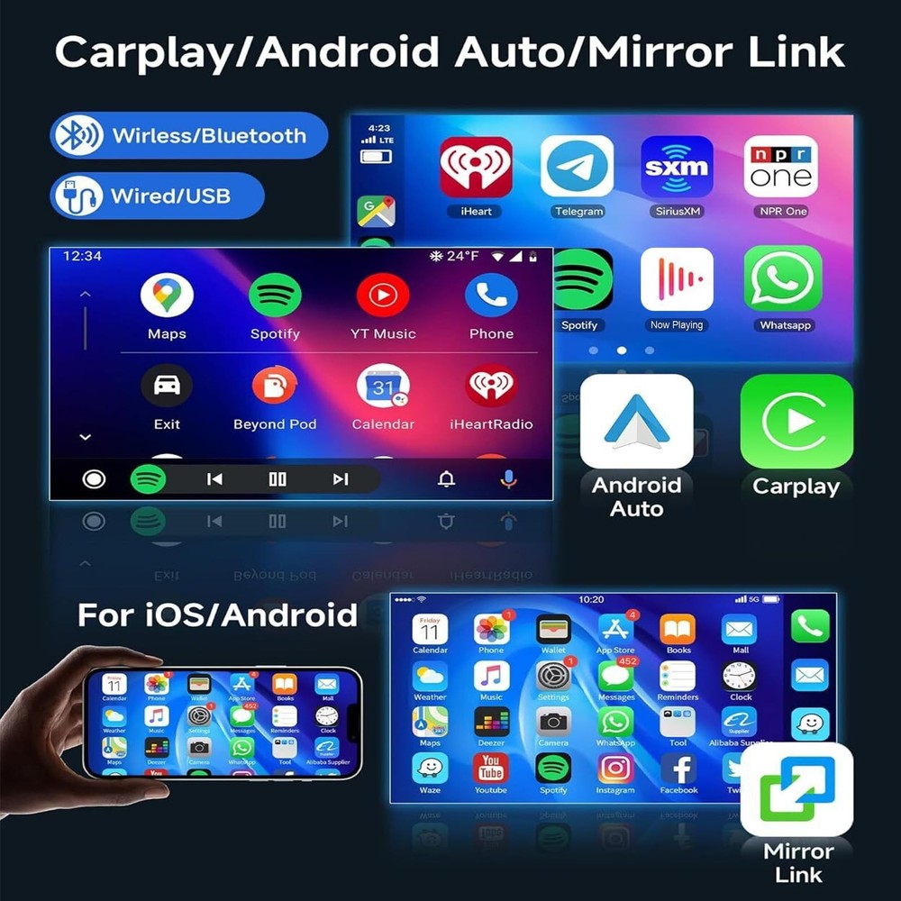7 Inch Car Stereo for Explorer 2006-2010 Carplay Android Auto Backup Camera