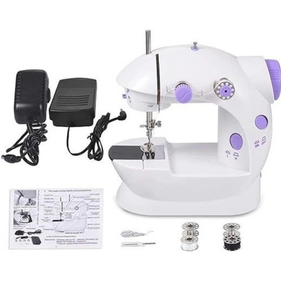 Electric Mini Sewing Machine Portable Handheld Adjustable 2 Speed Pedal US
