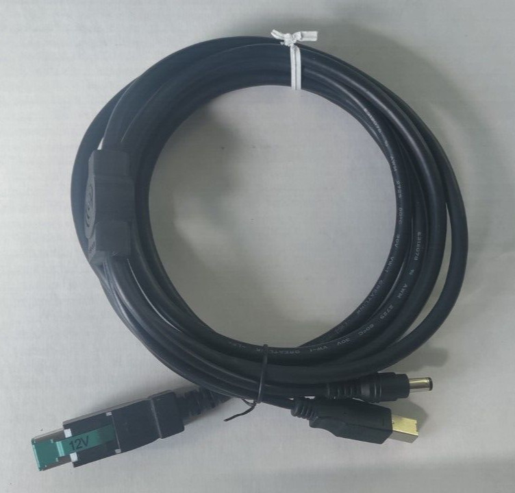 12V Powered USB to Y Cable DC and USB-B  3m,  For POS Printer # 01750249768