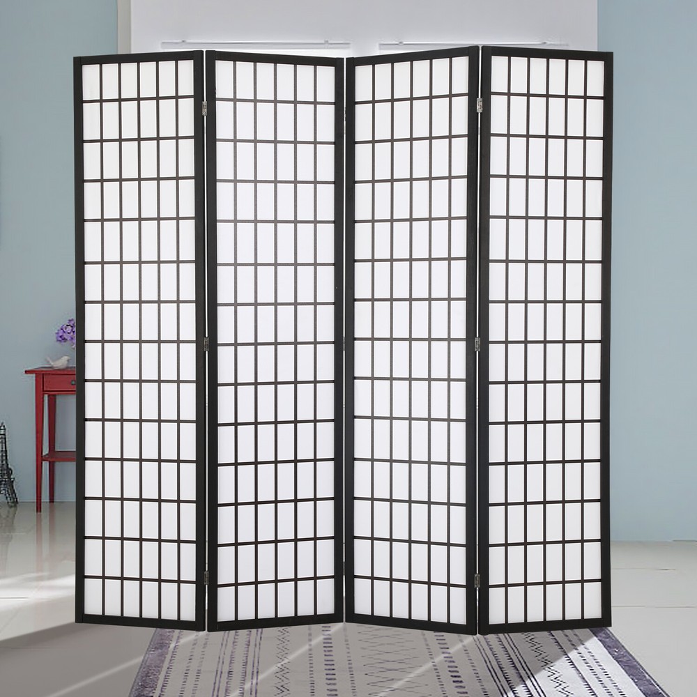 4 Panel Room Divider Privacy Divider Folding Screen Home Office Partition Screen
