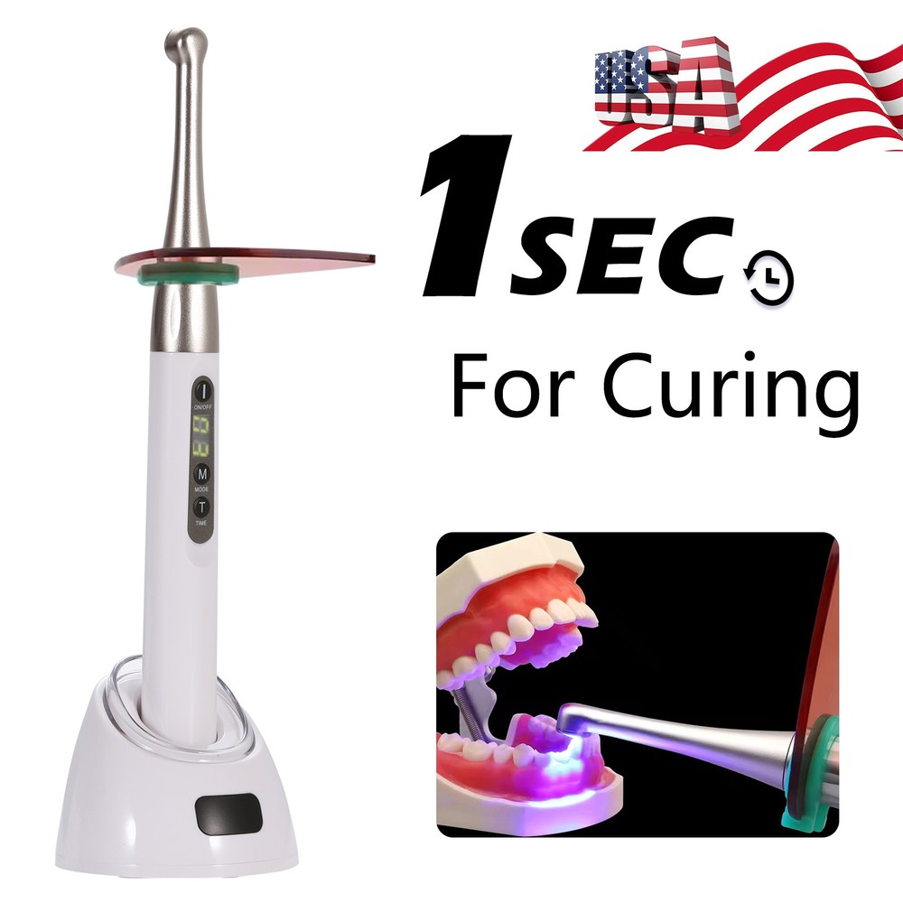 Dental iLED Curing Light Lamp Wireless 1 Second Curing 2500mw/c㎡