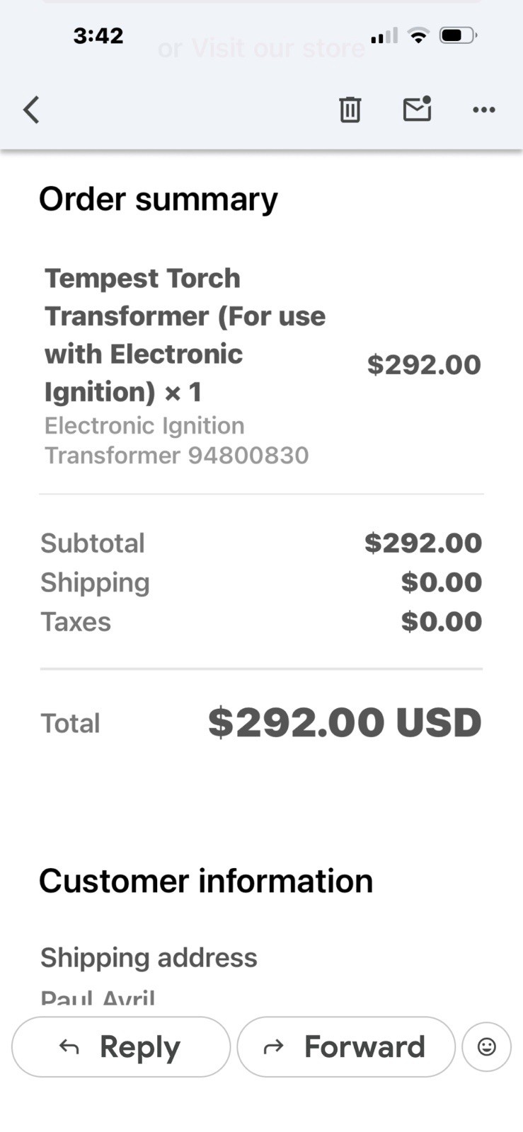 Tempest Torch 18" Decorative Outdoor Gas Torch Head with Wall Mount