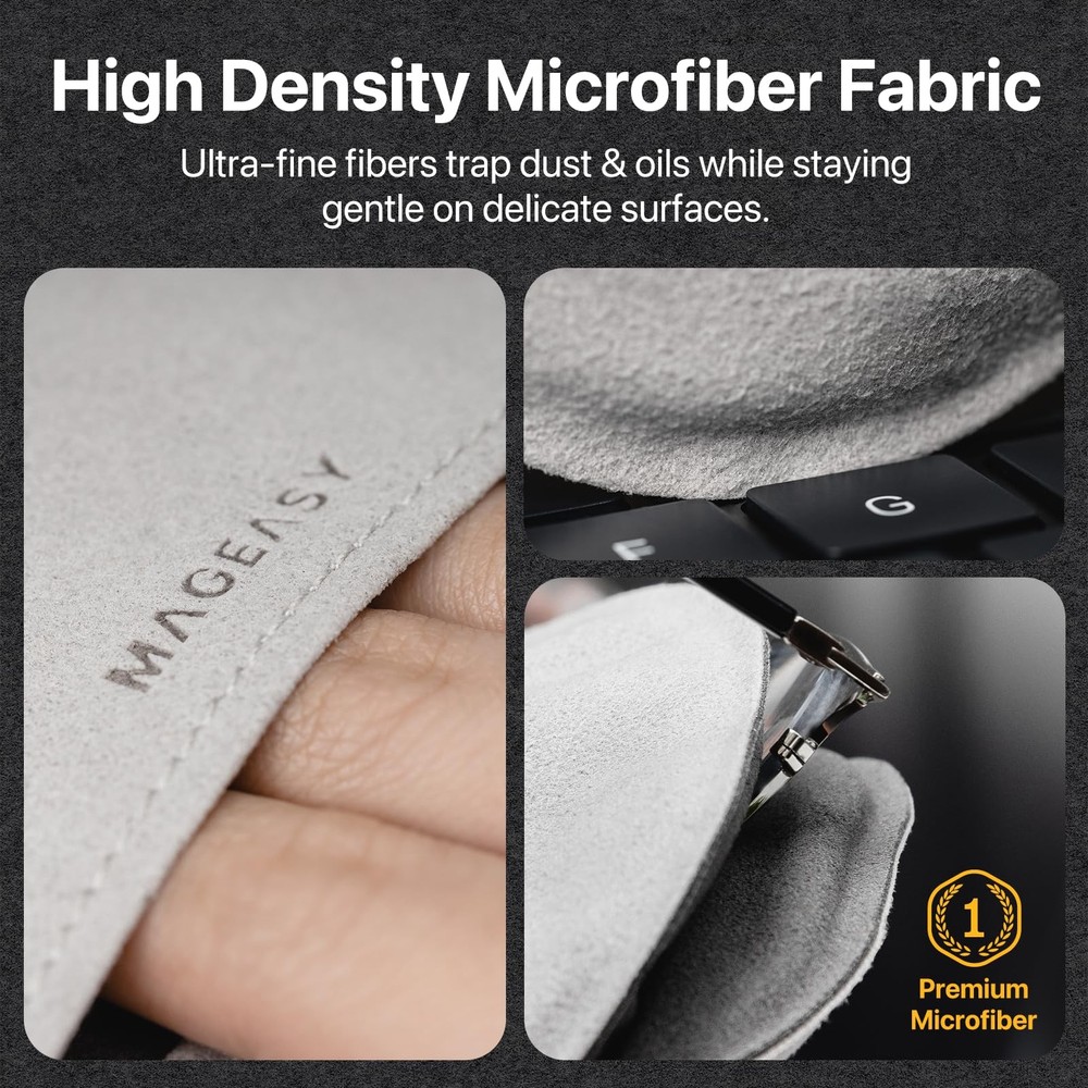Microfiber Cleaning Cloth for Electronics, iPhone iPad MacBook, Car Screen Cl...