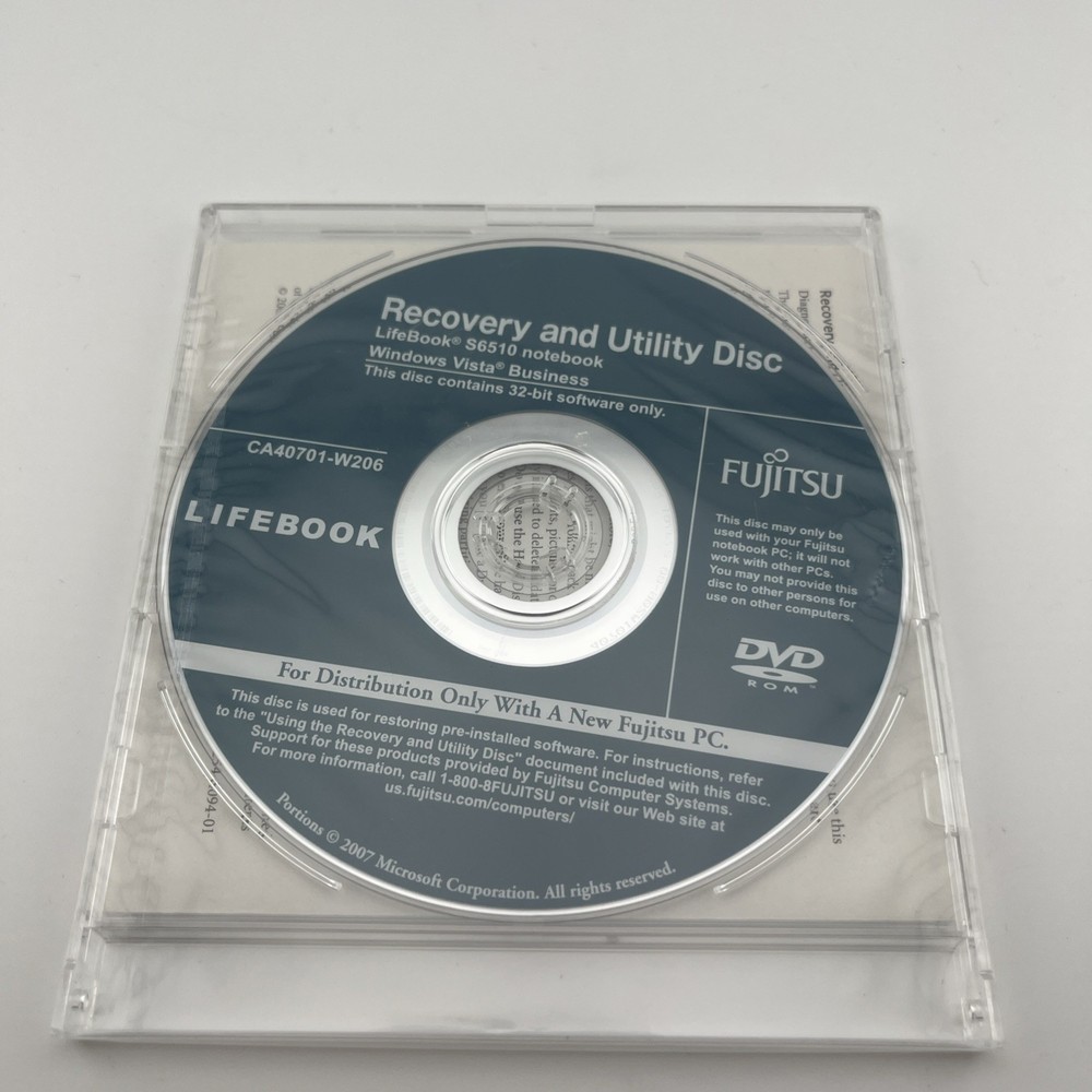 Fujitsu Recovery Utility Disc