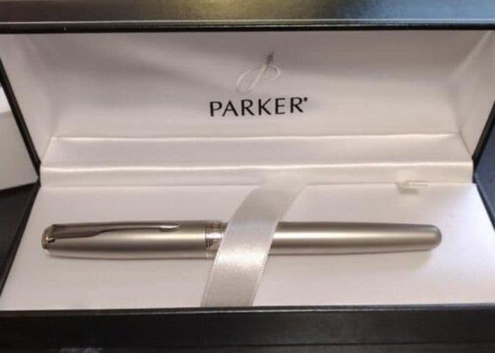 Parker silver fountain pen #28fb77