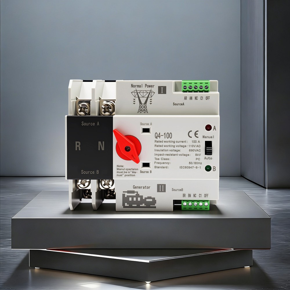 110V 100A 2P 50hz Dual Power Automatic Transfer Switch For Generator Changeover!