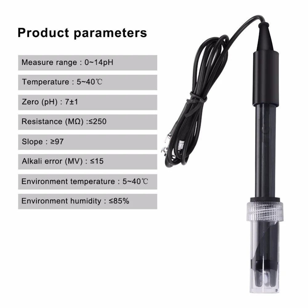 Portable Pen Type PH Electrode Sensor BNC Connector Probe pH Composite Electrode