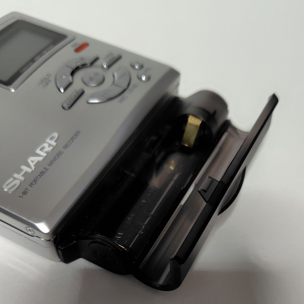 SHARP MD-DR7-S MiniDisc Recorder Portable 1bit MD Player Silver Audio Tested