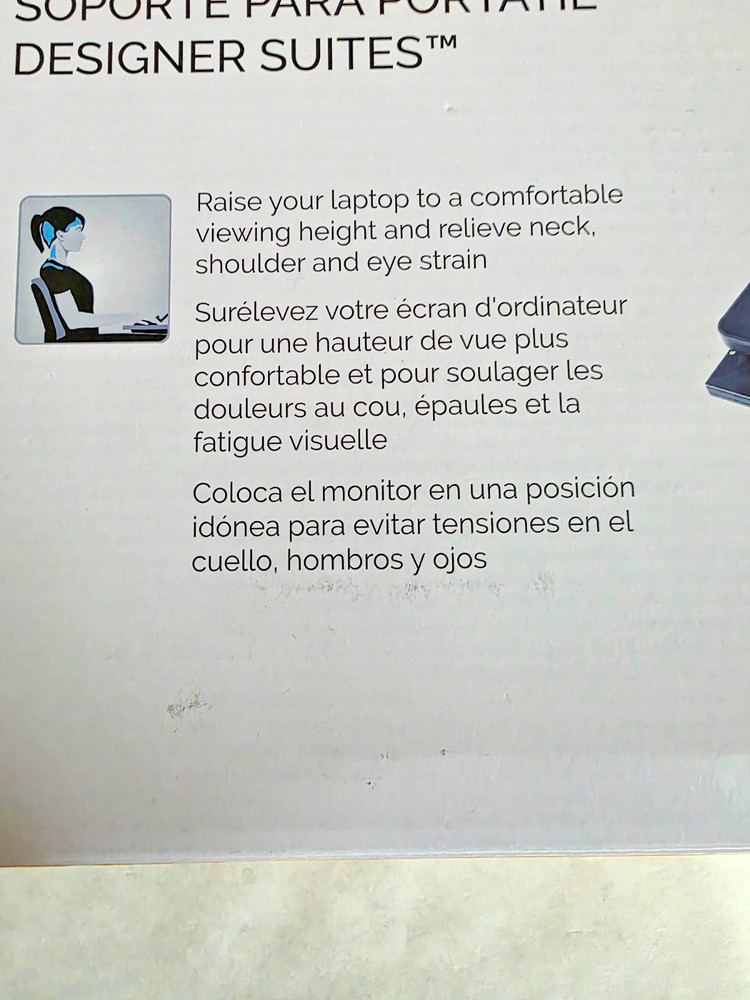 Fellowes Designer Suites Laptop Riser in Black