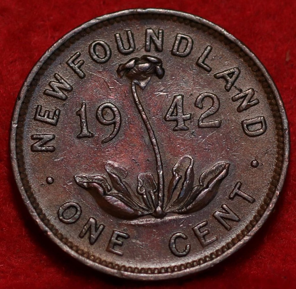 🇨🇦 Uncirculated 1942 Newfoundland One Cent Coin Canada