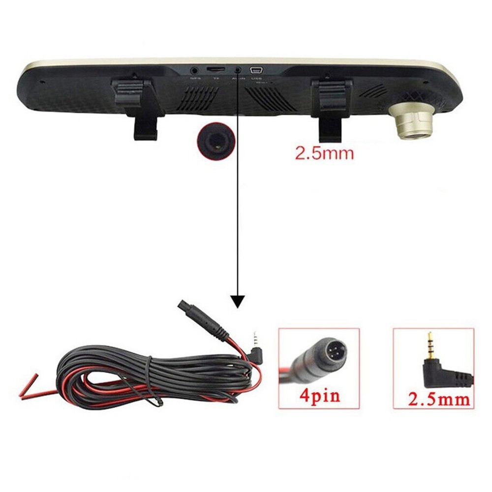 Practical 10M Car DVR for DASH Camera Extension Cable for Recorder Installation