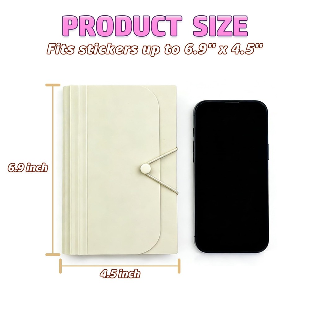 Sticker Storage Organizer with 7 Expandable Pockets, Multi-Layer Desktop Stic...