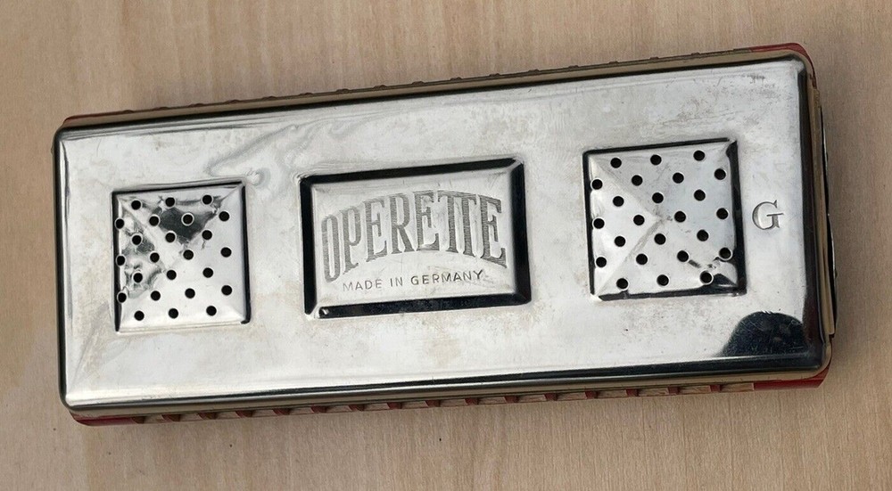 Vintage German Operette Harmonica Two-sided Keys C & G