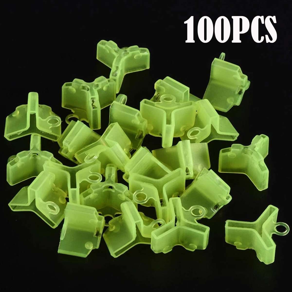 100pcs Yellow Treble Hook Covers Protector Fishing Lure Holders #1 #2 #3 #4 #5