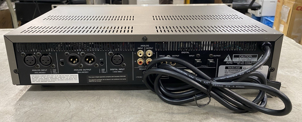 Tascam CD-RW5000 Rack-Mounted CD Rewritable Recorder Player - WORKING *READ*