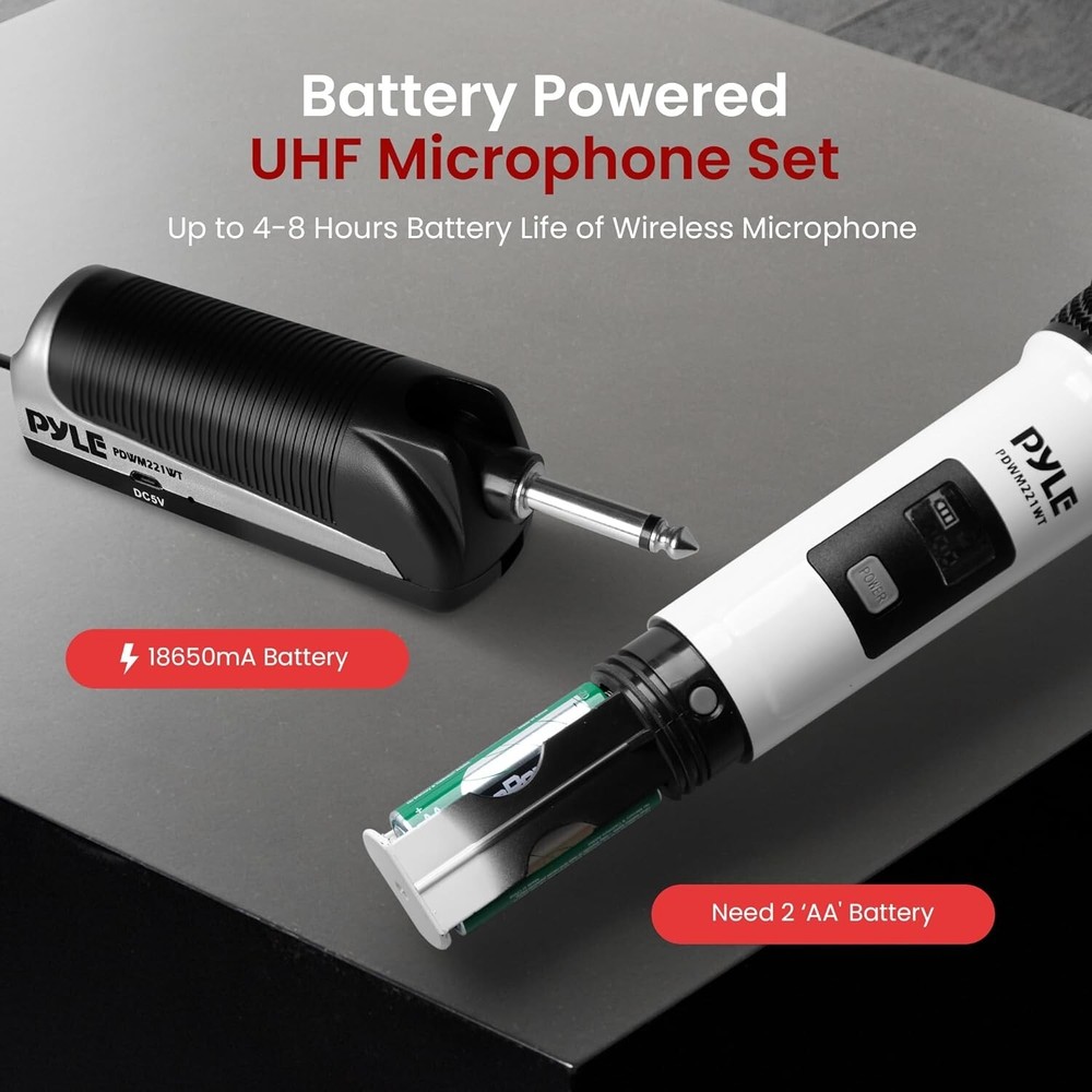 Pyle 4CH UHF Band Wireless Microphone Receiver System