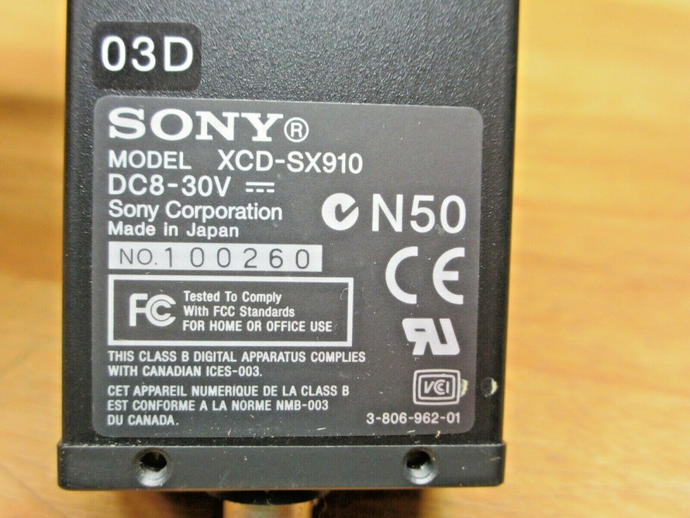 Sony XCD-SX910 *NICE USED* Industrial Camera