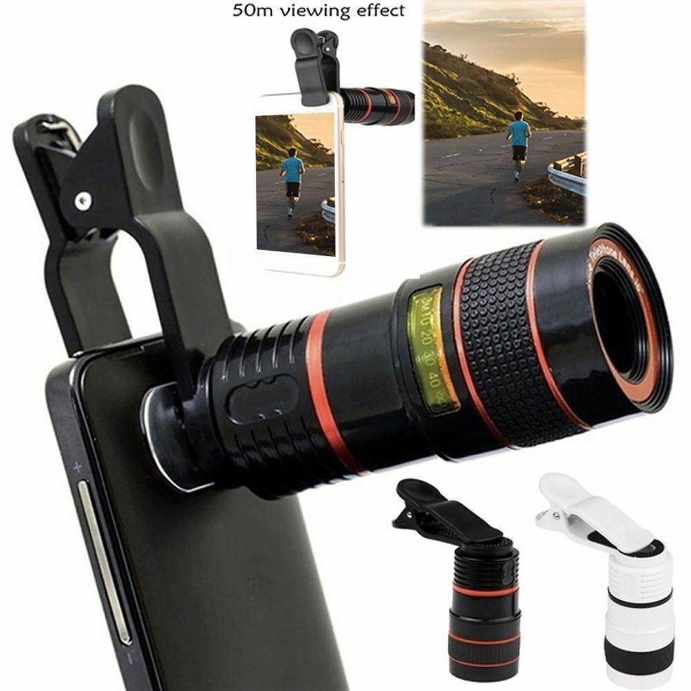 HD 8X Clip on Optical Zoom Telescope Camera Lens for Universal Mobile Cell Phone