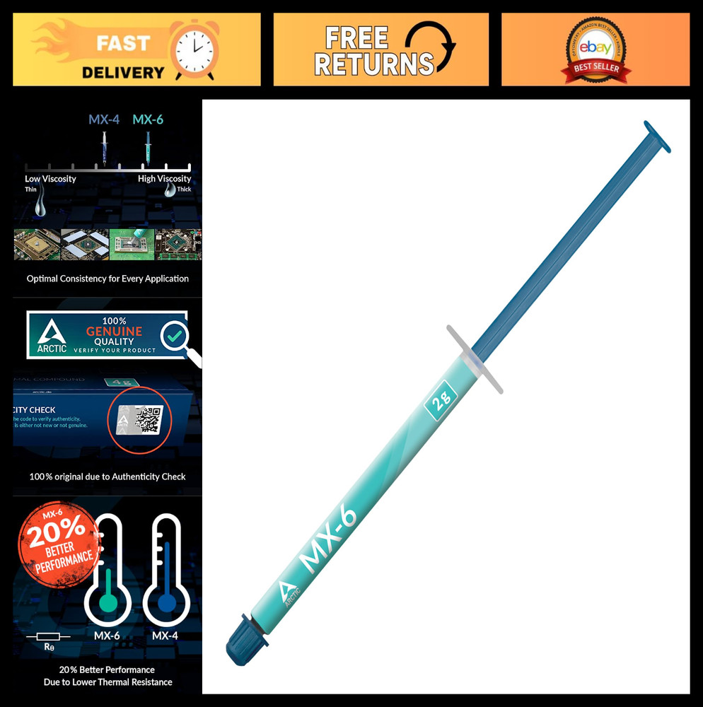 Ultimate Performance Thermal Paste 2g - High Thermal Conductivity for CPU, GPU,