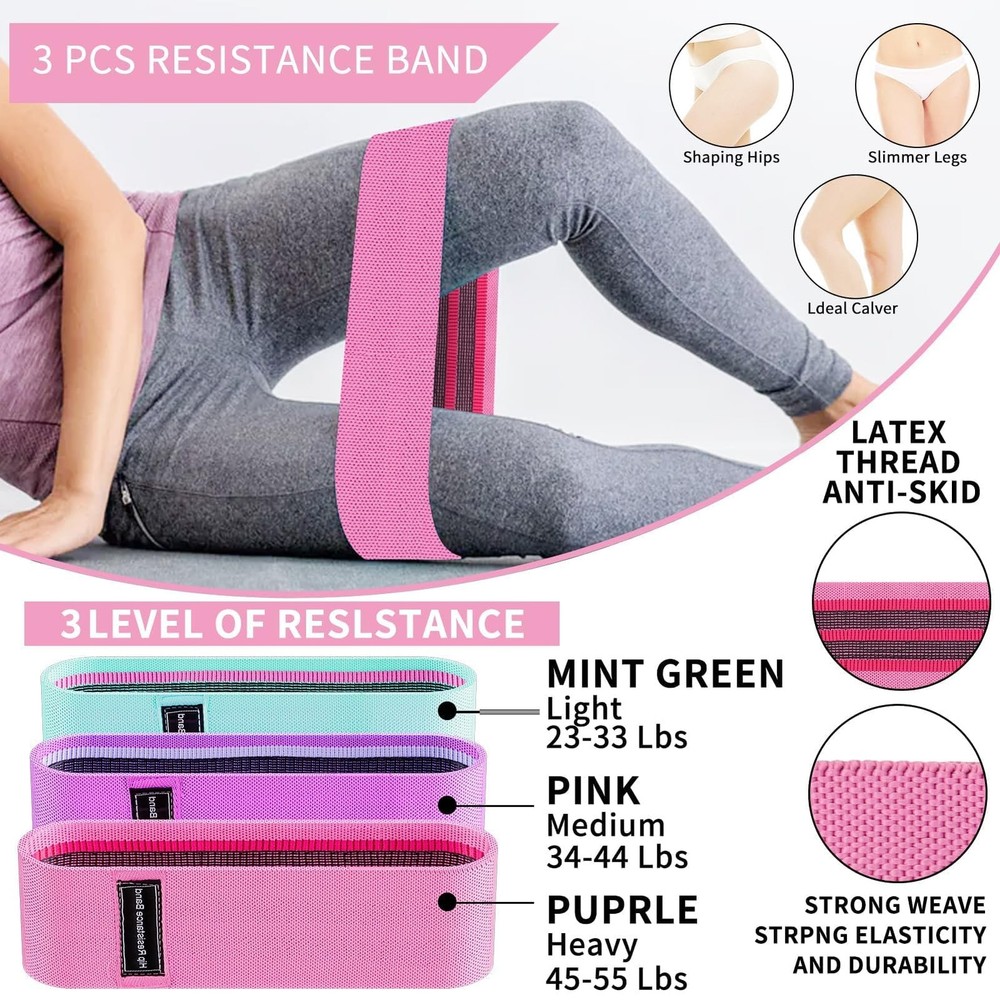Barbell Pad Set, 10 Pcs Squat for Hip Thrusts, 9 PCS, Pink