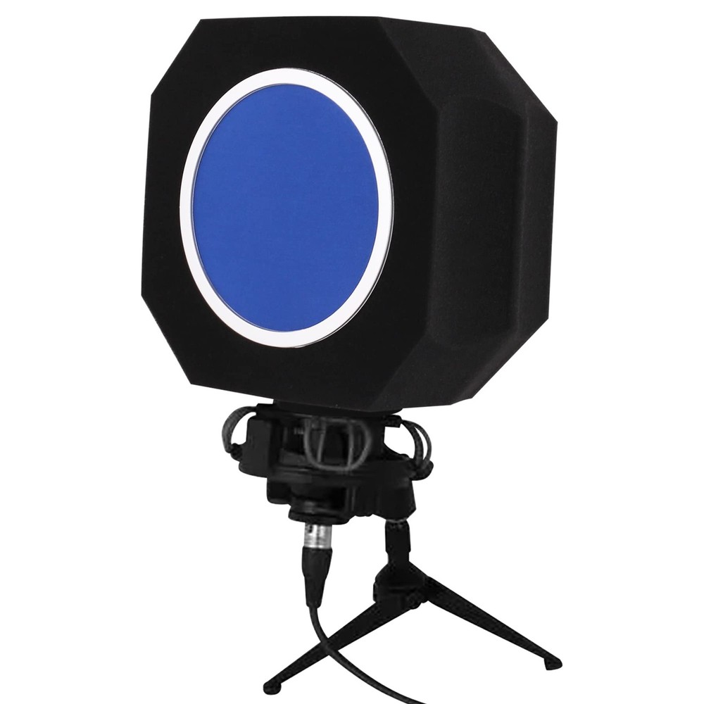 Professional Microphone Isolation Shield with Pop Filter,Reflection Filter fo...