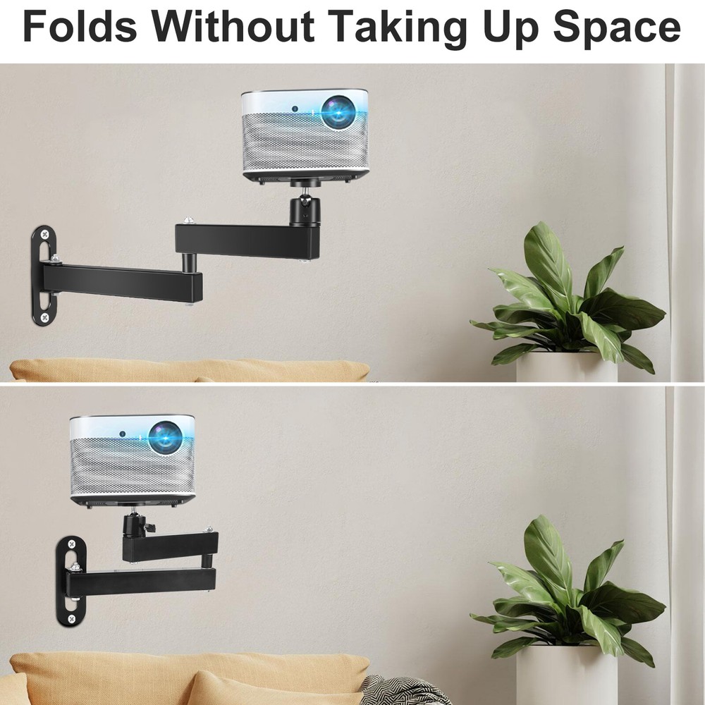 Universal Projector Ceiling Wall Mount 360° Rotation Foldable Projector Holder