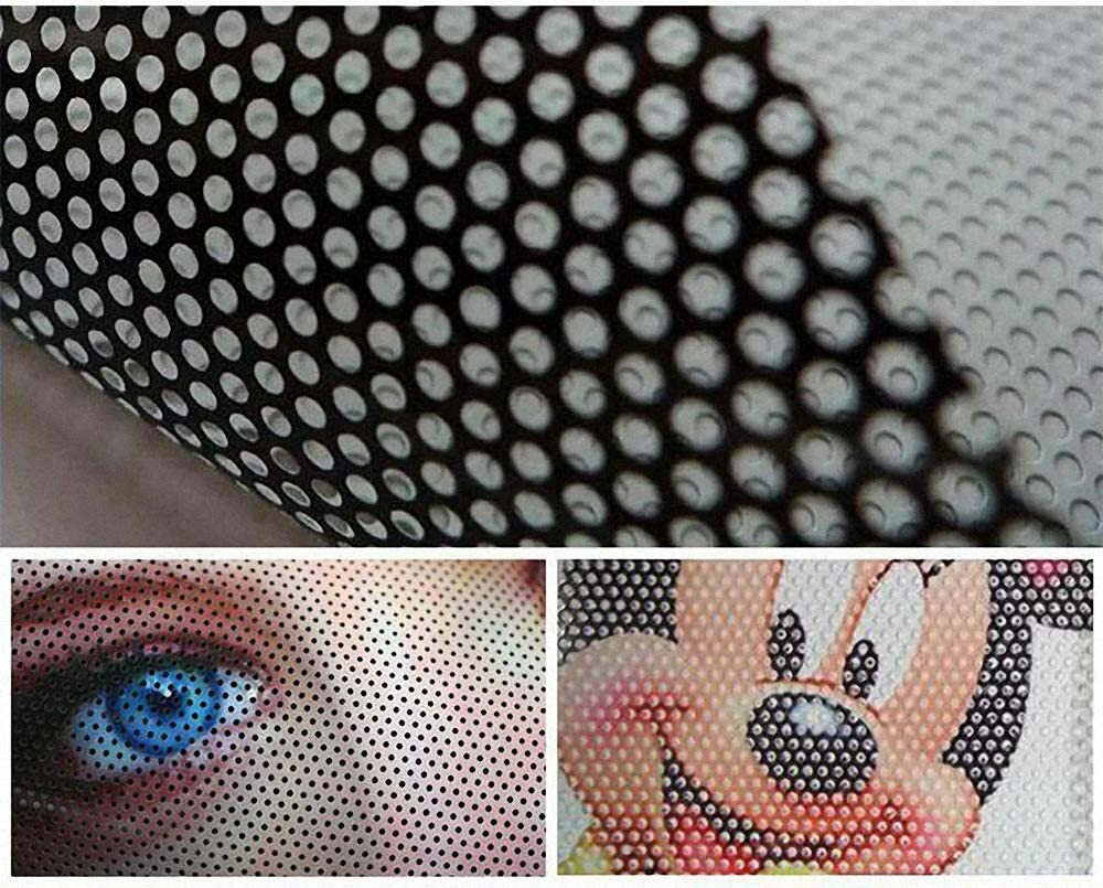 Wholesale Bulk Custom One way vision, wind perf, perforated vinyl Printing
