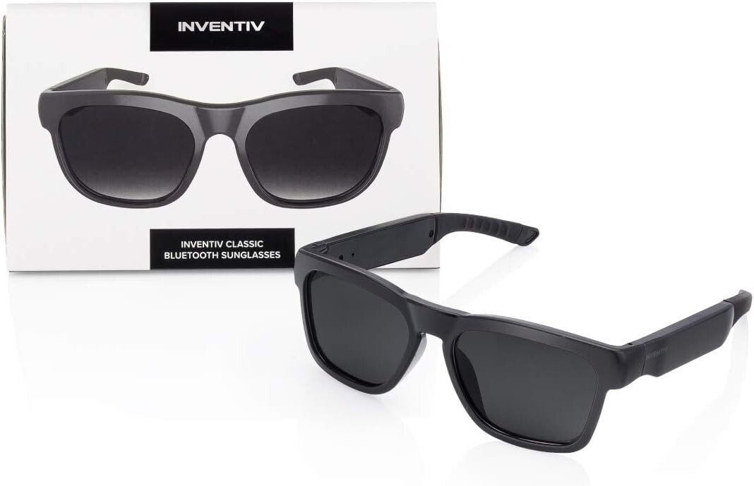 Inventiv Bluetooth Sunglasses Open Ear Headphones Music Hands-Free Calling