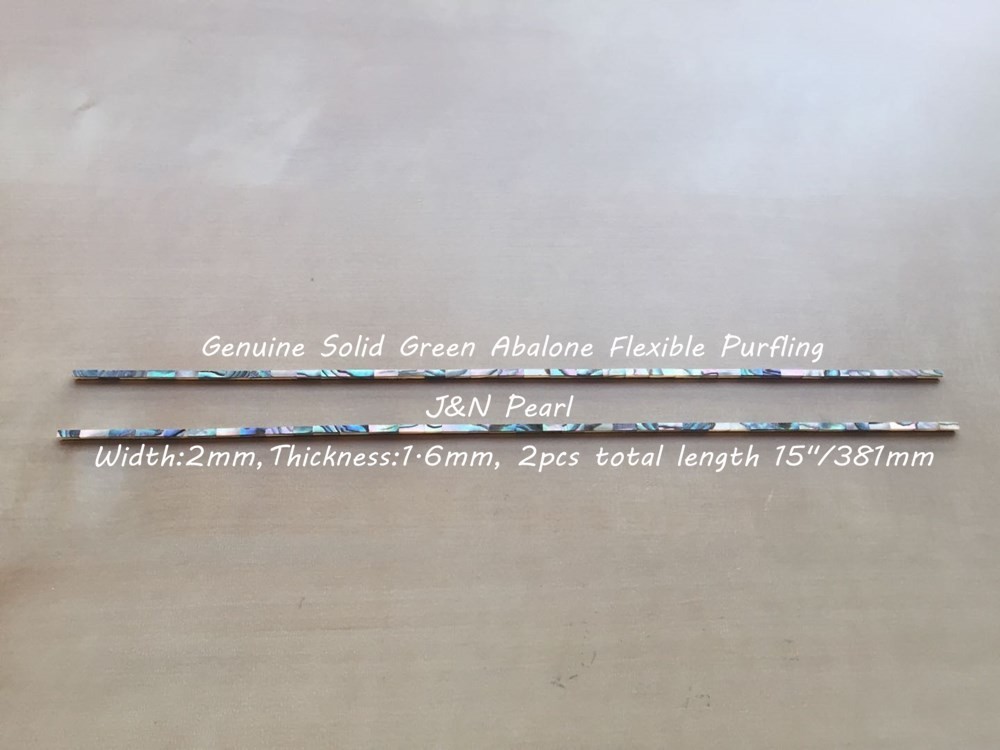 JNNPEARL Flexible Purfling Solid Green Abalone ,Width:1.6mm,Thickness:1.6mm