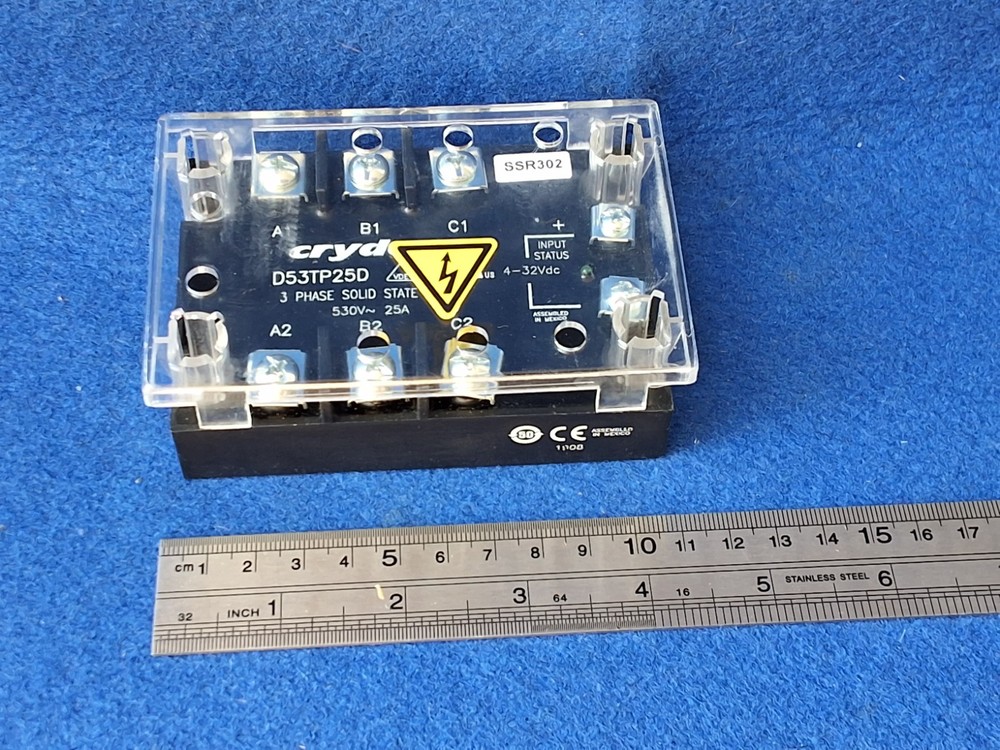 Crydom D53TP25D 3 Phase Solid State Relay 530V 25A 4-32VDC