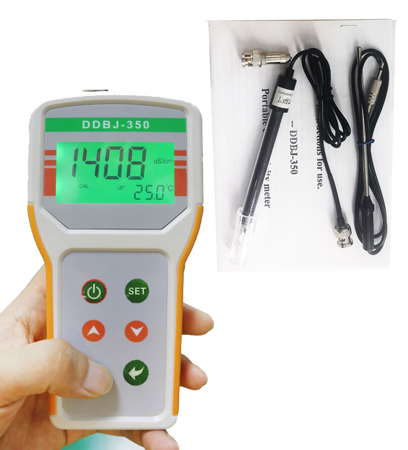 Lab Pure Water Quality Analyzer Conductivity Meter Tester Temp Display
