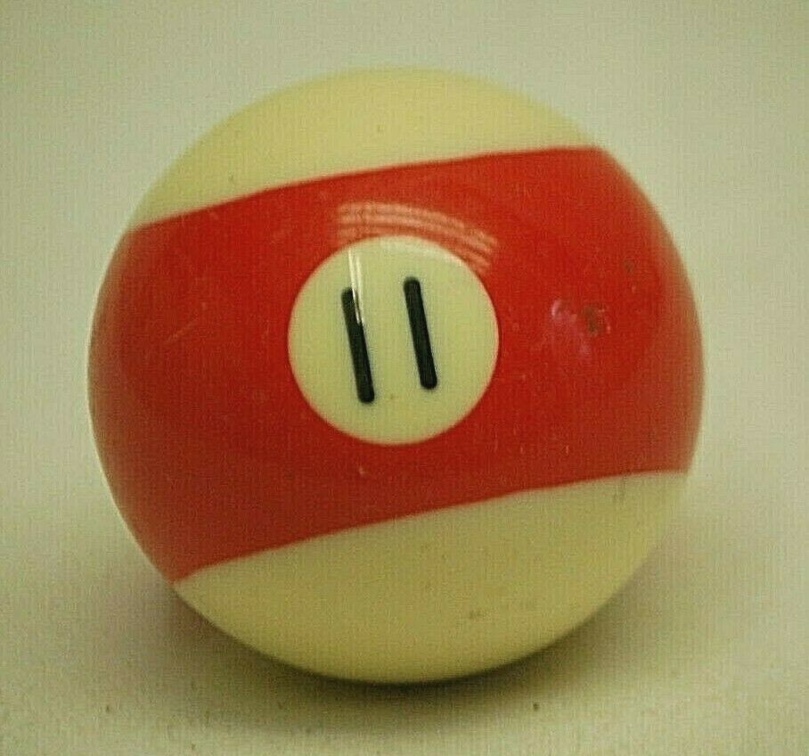 Pool Table Billiard Ball #11 Red Stripe Replacement Piece