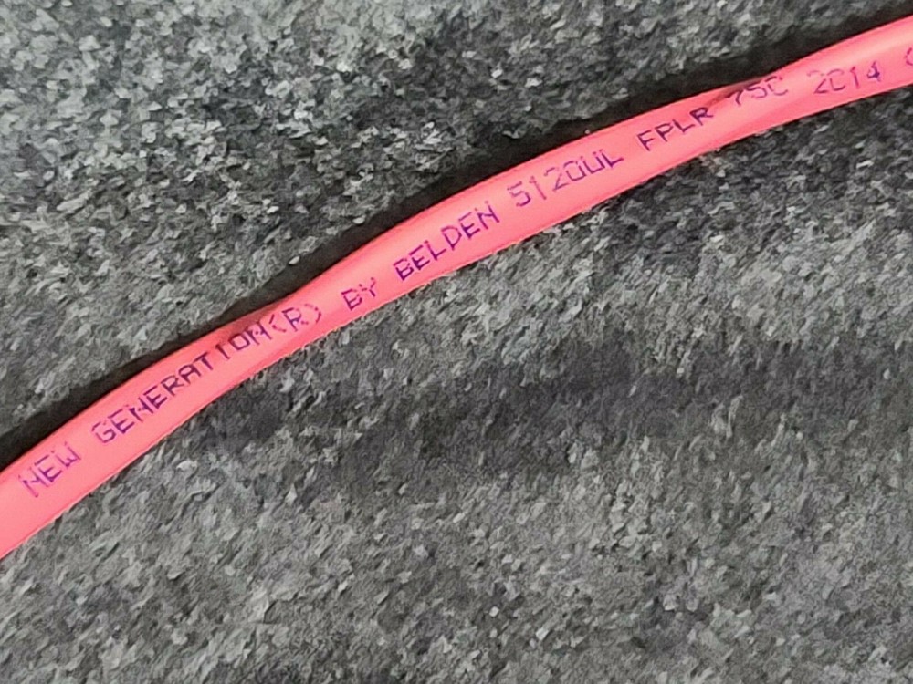 Belden Wire 5120UL 14/2C Solid Riser Security/Fire Alarm Cable FPLR Red /100ft