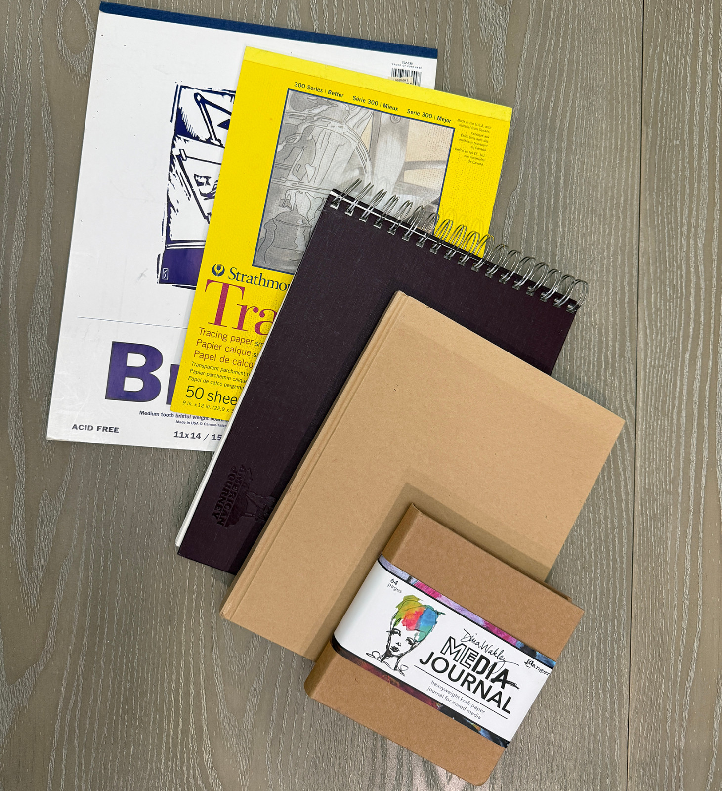 Art Drawing Pads, Bristol, Sketch Books, Mix Media Journal, Tracing - Lot of 5