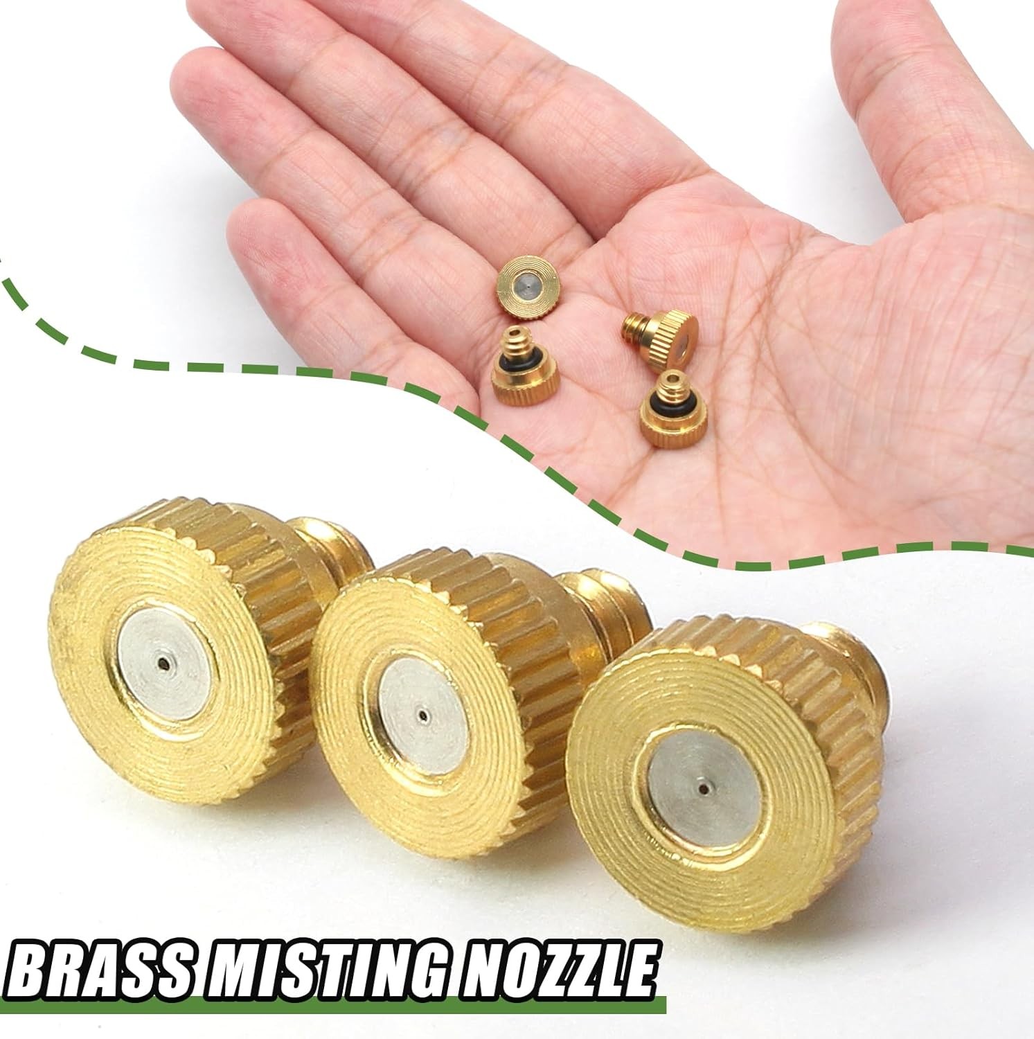 20pcs Brass Misting Nozzles 0.031" 10/24 UNC Patio Outdoor Cooling System