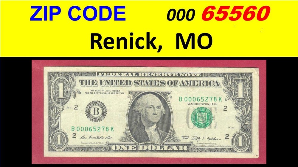 ZIP code == 65278 == RENICK , MO == cool note == ==  00065278