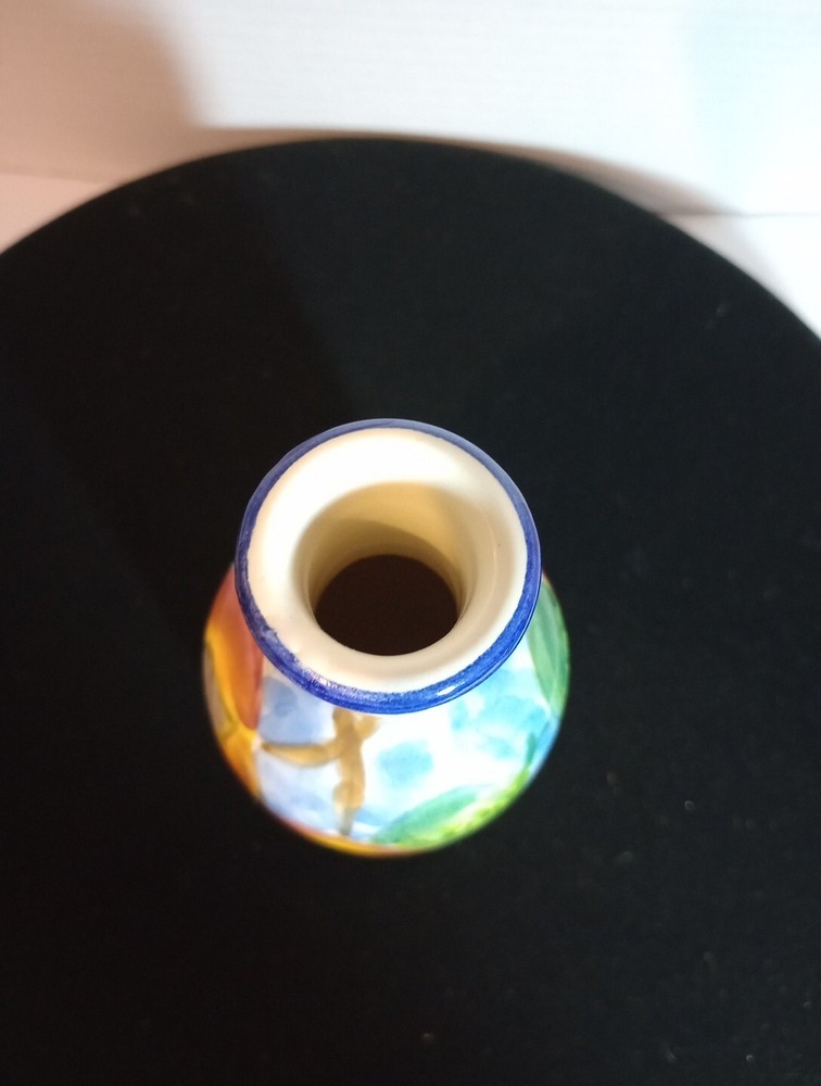 hand painted Grease vase AM Small 7 "