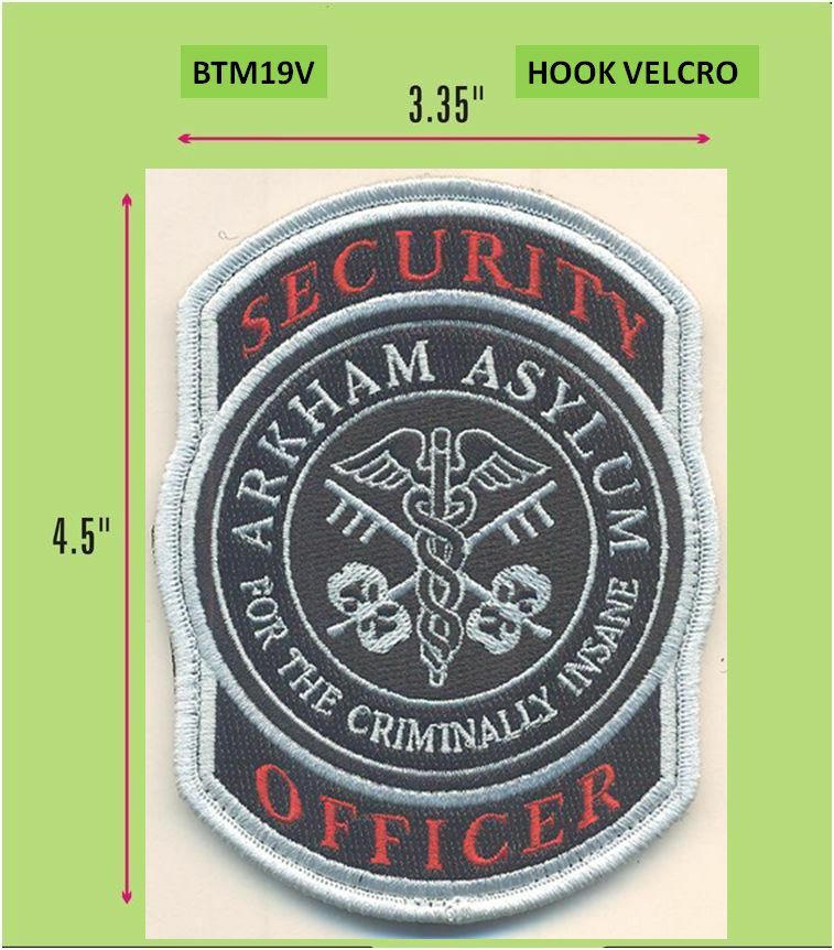 ARKHAM ASYLUM SECURITY OFFICER HOOK VEL-KRO PATCH - BTM19V