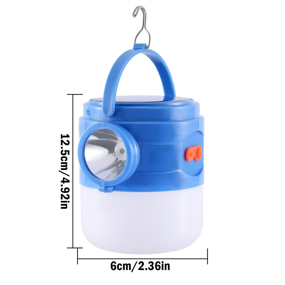Solar Camping Lantern Flashlight Lamp Portable Rechargeable LED USB Powered A+++