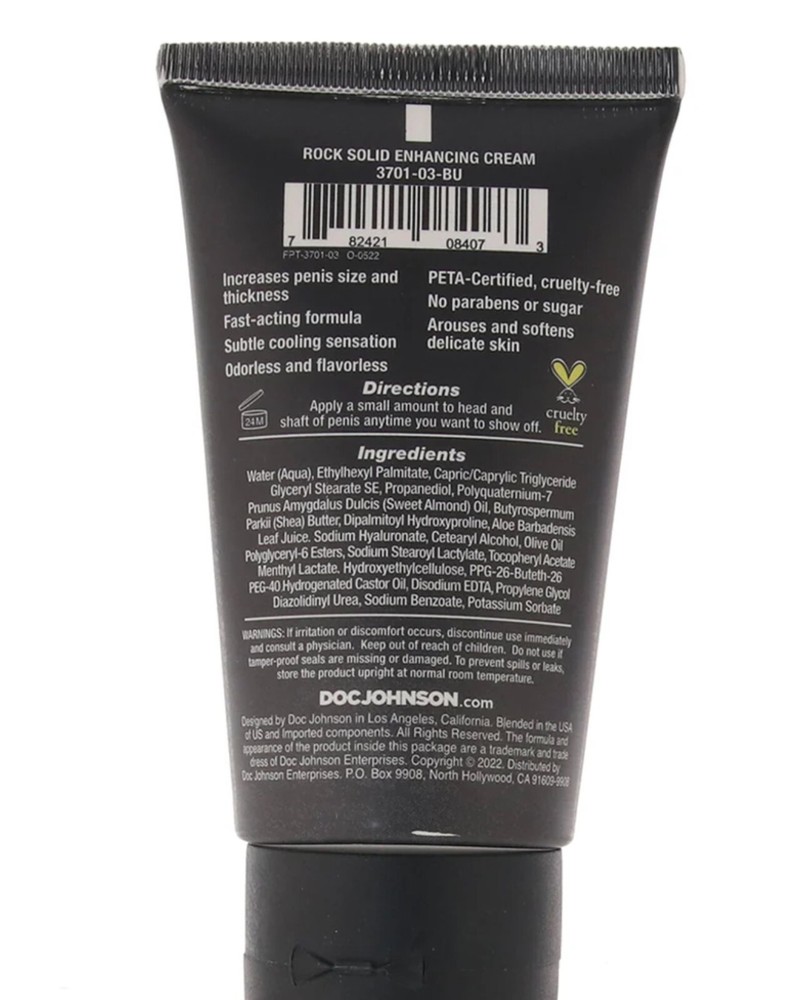 Rock Solid Boxed Enhancing Cream 2 oz Increase Erection & Size- Cooling Effect