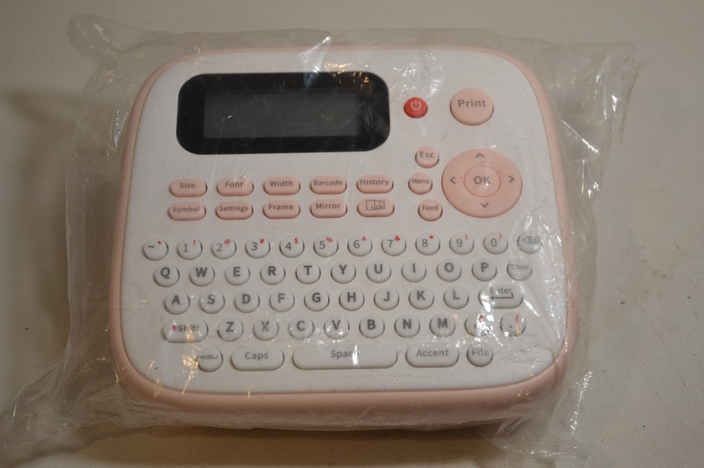 Desktop Label Printer Model: D210S Pink & White